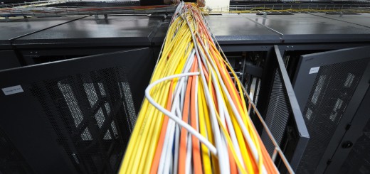 A telecommunications specialist mounts e